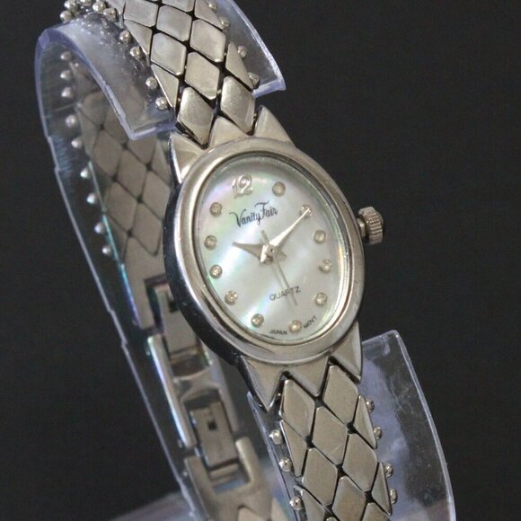 Vintage Ladies Vanity Fair Quartz Watch Mother Of Pearl Dial Stainless Bracelet main image 12